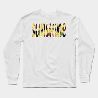 Sunflower Print Sunshine Long Sleeve T-Shirt